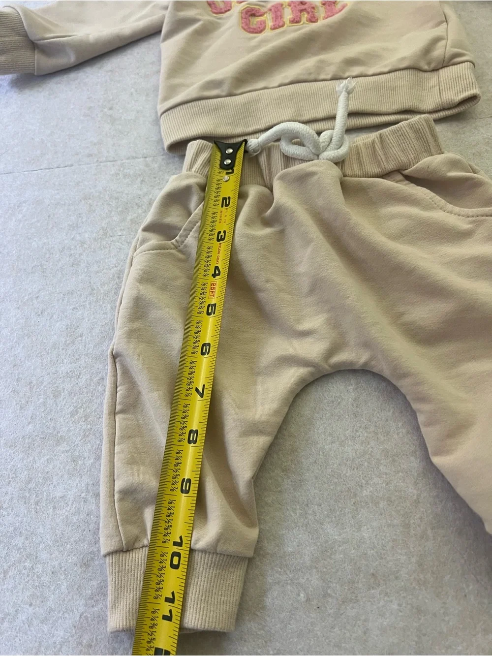 Baby Girl “Daddy’s Girl” Beige Sweatshirt & Jogger Set 6–9 Months